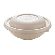Bol de Caña de Azucar "Buddha" con Tapa 600ml Ø17x15cm (15 Uds)