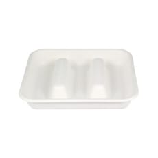 Envase para Tacos de Caña de Azúcar Blanco 18,5x18,5cm (50 Uds)