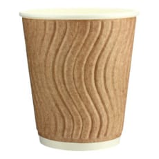 Vaso Cartón Rizado 9 Oz/270ml Kraft Ø8,0cm (30 Uds)