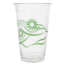 Vaso PLA "Green Spirit" Transparente 330ml (50 Uds)