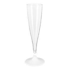 Copa Plástico Reutilizable Cava Pie Blanco 140ml 2P (6 Uds)