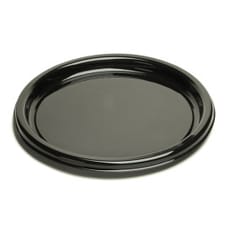 Bandeja Reutilizable PET Redonda Negra 40cm (10 Uds)