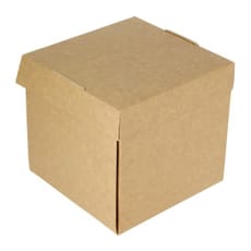 Caja Hamburguesa Gourmet Kraft 13x13x13cm (150 Uds)