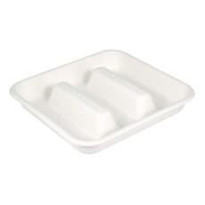 Envase para Tacos de Caña de Azúcar Blanco 18,5x18,5cm (50 Uds)