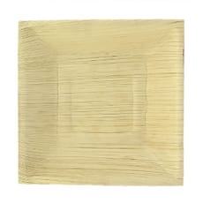 Plato Cuadrado Hoja de Palma 16,5x16,5cm (6 Uds)