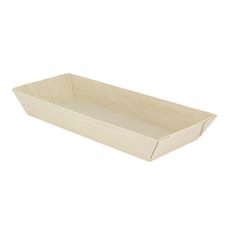 Bandeja de Madera 21,5x8,5x2,8cm 350ml (25 Uds)