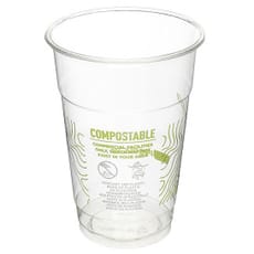 Vaso Almidón de Maíz PLA "Green Stripe" 295ml (50 Uds)