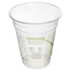Vaso Almidón de Maíz PLA "Green Stripe" 355ml (50 Uds)