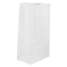 Bolsa de Papel Sin Asas Kraft Blanca 50g/m² 15+9x28cm (25 Uds)