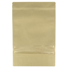 Bolsa Doypack Kraft Autocierre Zip y Ventana 20+10x30cm (50 Uds)