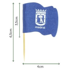 Pinchos Banderita "Madrid" 65mm (144 Uds)