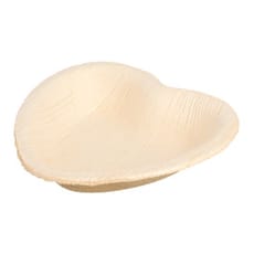Plato Corazón Hoja de Palma 10x10x1,5cm (25 Uds)
