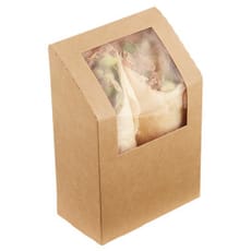 Envase de Cartón Kraft con Ventana para Wrap 90x50x130mm (500 Uds)