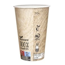 Vaso Cartón BioWare PLA 12 Oz/384ml Ø8,0cm (55 Uds)