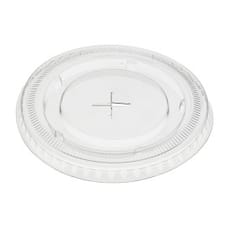 Tapa Plana con Cruz PET Transparente Ø8,5cm (50 Uds)