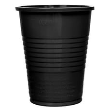 Vaso de Plástico PS Negro 200ml Ø7cm (50 Uds)