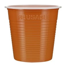 Vaso Reutilizable Económico PS Bicolor Naranja 160ml (30 Uds)