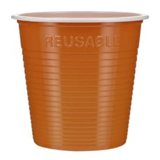 Vaso Reutilizable Económico PS Bicolor Naranja 160ml (30 Uds)