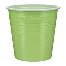 Vaso Reutilizable Económico PS Bicolor Verde Lima 160ml (30 Uds)