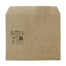 Sobre para Patatas Fritas Kraft Antigrasa 12x12cm (250 Uds)