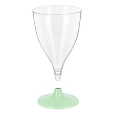 Copa Reutilizable PS Agua/Vino Pie Verde 200ml 2P (6 Uds)