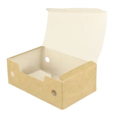 Caja Comida para Llevar Pequeña Kraft 115x72x43mm (25 Uds)