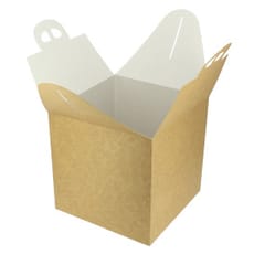 Caja Panettone de Cartón Kraft 1000g 21,5x21,5x21,5cm (25 Uds)