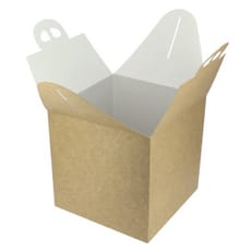 Caja Panettone de Cartón Kraft 500g 18,5x18,5x18,5cm (25 Uds)
