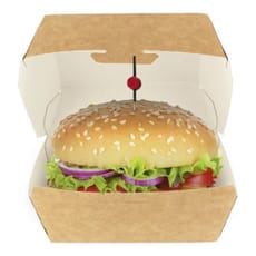 Caja Kraft para Hamburguesa 12x12x7 cm (450 Uds)