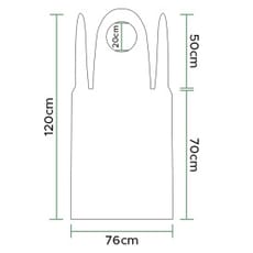 Delantal Polietileno G150 76x120cm Blanco (100 Uds)