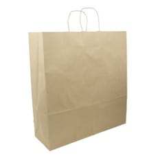 Bolsa Papel Kraft Hawanna con Asas 100g/m² 46+16x49cm (50 Uds)