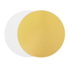 Disco de Cartón Oro y Blanco 180 mm (100 Uds)