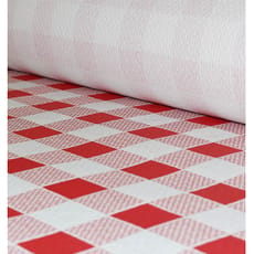 Mantel de Papel Rollo Cuadros Rojos 1x100m. 40g (1 Ud)