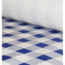 Mantel de Papel Rollo Cuadros Azules 1x100m. 40g (1 Ud)