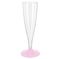 Copa Plástico Reutilizable 2P Pie Rosa Cava 140ml (6 Uds)