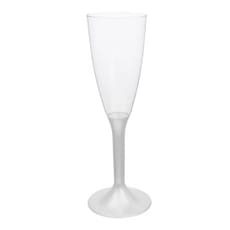 Copa Plástico Cava Pie Blanco Perlado 120ml 2P (20 Uds)