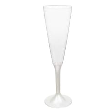Copa Plástico Cava Pie Blanco Perlado 160ml 2P (20 Uds)