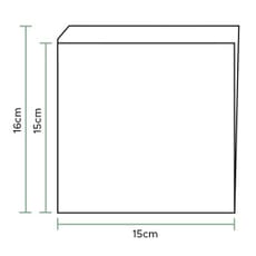 Bolsa Papel Antigrasa Abierta 2L Kraft 15x15cm (250 Uds)