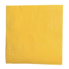 Servilleta de Papel Cocktail 20x20cm 2C Amarilla (100 Uds)