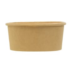 Tarrina Cuadrada de Cartón Kraft 500ml 13x13x5,6cm (50 Uds)