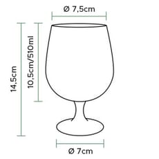 Copa Reutilizable TRITAN para Cerveza Ø75mm 510ml (1 Ud)