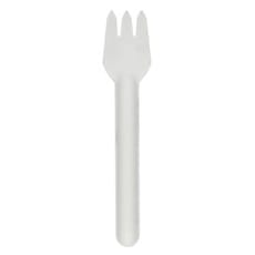 Tenedor de Caña de Azúcar Blanco 16cm (50 Uds)