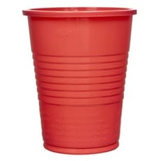 Vaso de Plástico PS Rojo 200ml Ø7cm (50 Uds)