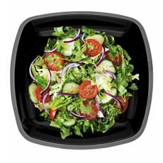 Plato Duro Reutilizable PS Hondo Negro "Square" 18cm (25 Uds)