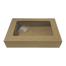 Caja Kraft con Ventana 35,8x25,6x7,1cm (50 Uds)