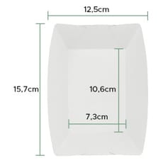 Barqueta 350ml Kraft 10,6x7,3x4,5cm (25 Uds)