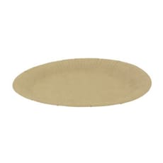Plato de Cartón Redondo “Radial” Kraft Ø18cm 200gr/m² (50 Uds)