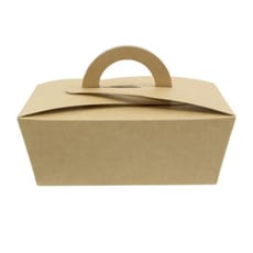 Caja "Doggy Bag" Kraft con Asa 12x9x5cm 750ml (25 Uds)