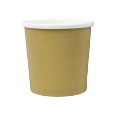 Tarrina de Cartón Kraft con Borde Blanco 350ml Ø9,0cm (25 Uds)