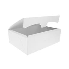 Caja Pastelería Cartón 18,2x13,6x5,2cm 500g Blanca (25 Uds)